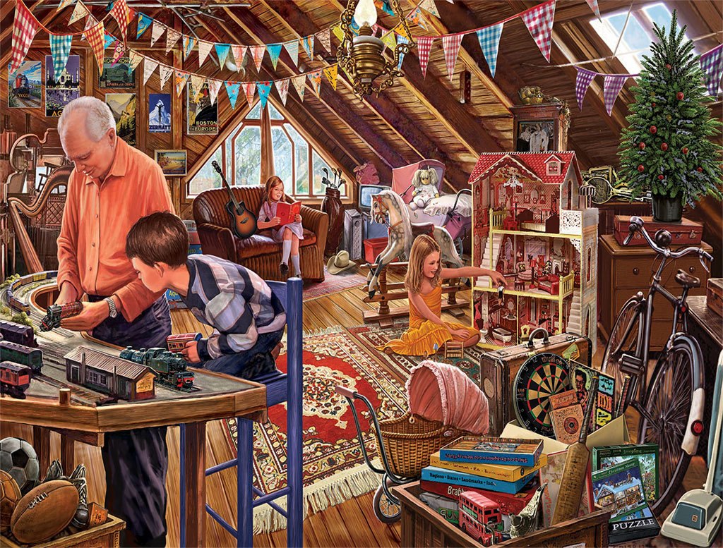 Attic Treasures - 1000pc Jigsaw Puzzle by White Mountain