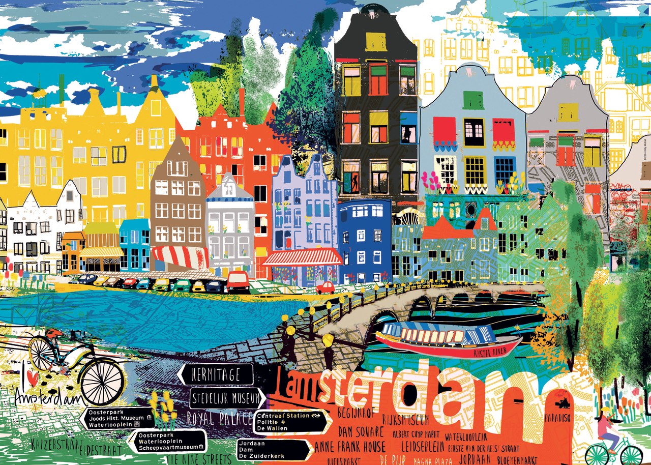 I love Amsterdam! - 1000pc Jigsaw Puzzle By Heye  			  					NEW