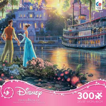 Thomas Kinkade Disney Princess: The Princess and the Frog - 300pc Oversized Jigsaw Puzzle by Ceaco  			  					NEW - image 1