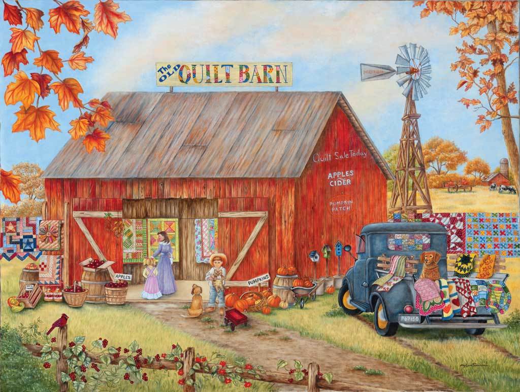 The Quilt Barn - 500pc Jigsaw Puzzle by Sunsout