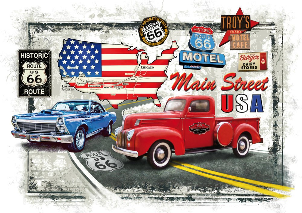Route 66 - 1000pc Jigsaw Puzzle by Piatnik