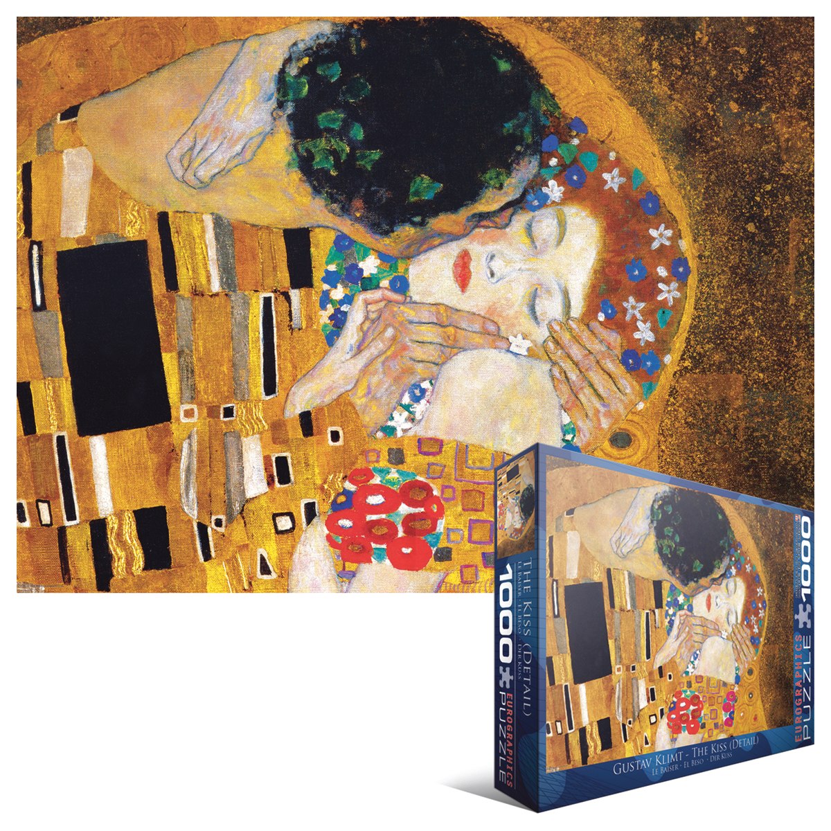 Gustav Klimt: The Kiss (Detail) - 1000pc Jigsaw Puzzle by Eurographics