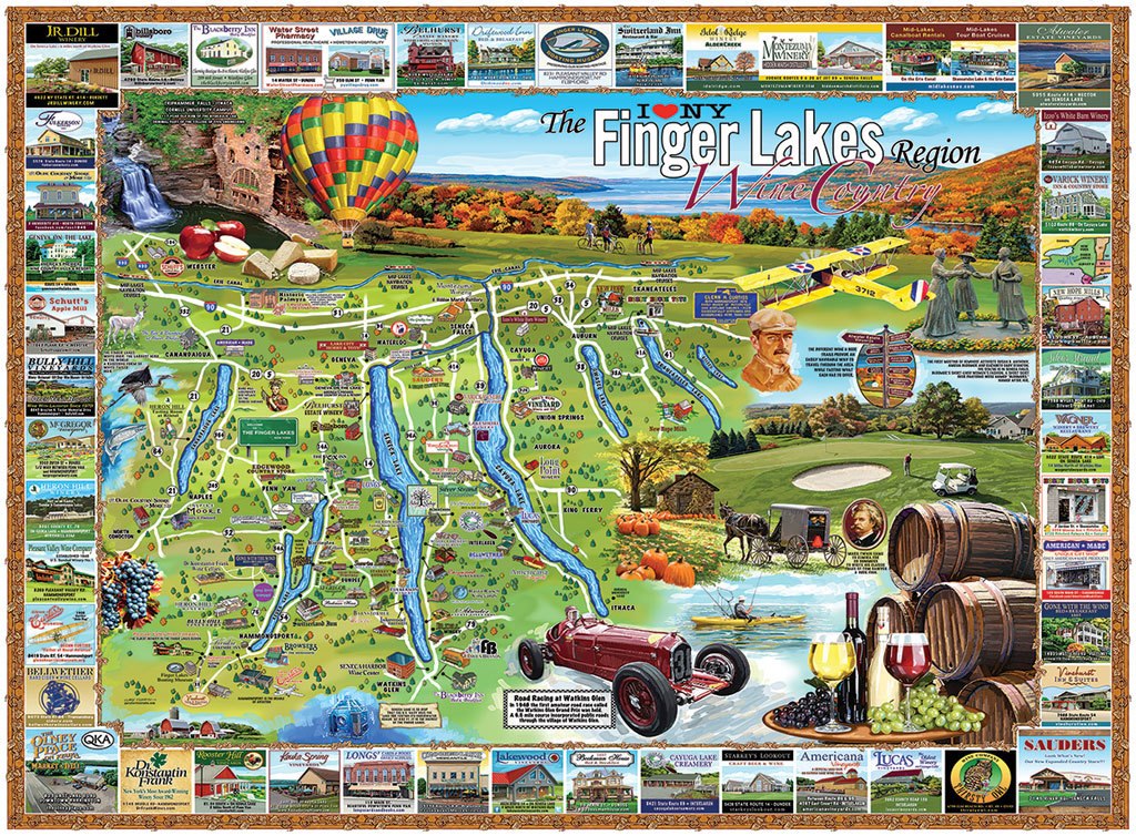 Finger Lakes - 1000pc Jigsaw Puzzle By White Mountain
