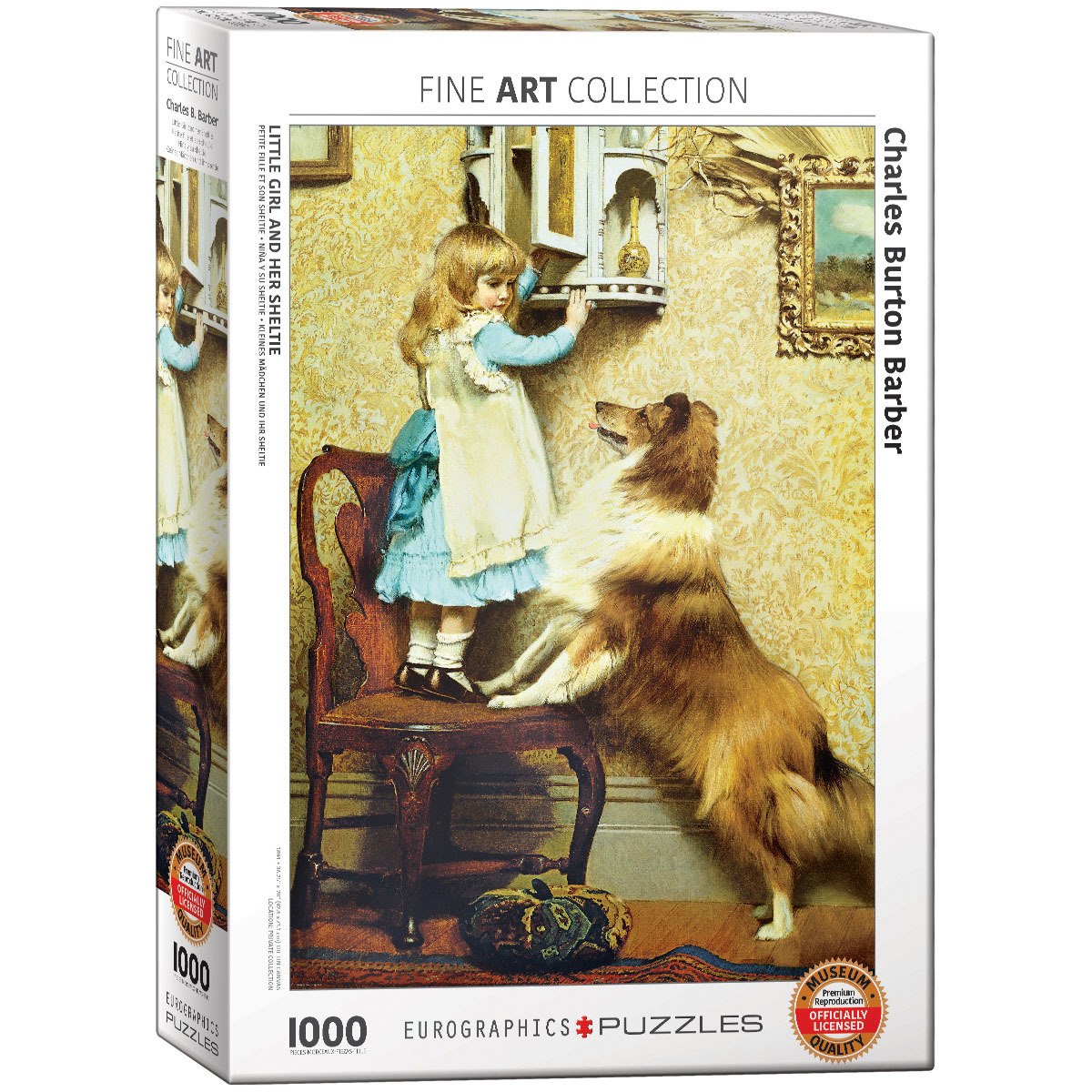 A Little Girl and Her Sheltie - 1000pc Jigsaw Puzzle by Eurographics  			  					NEW - image 1