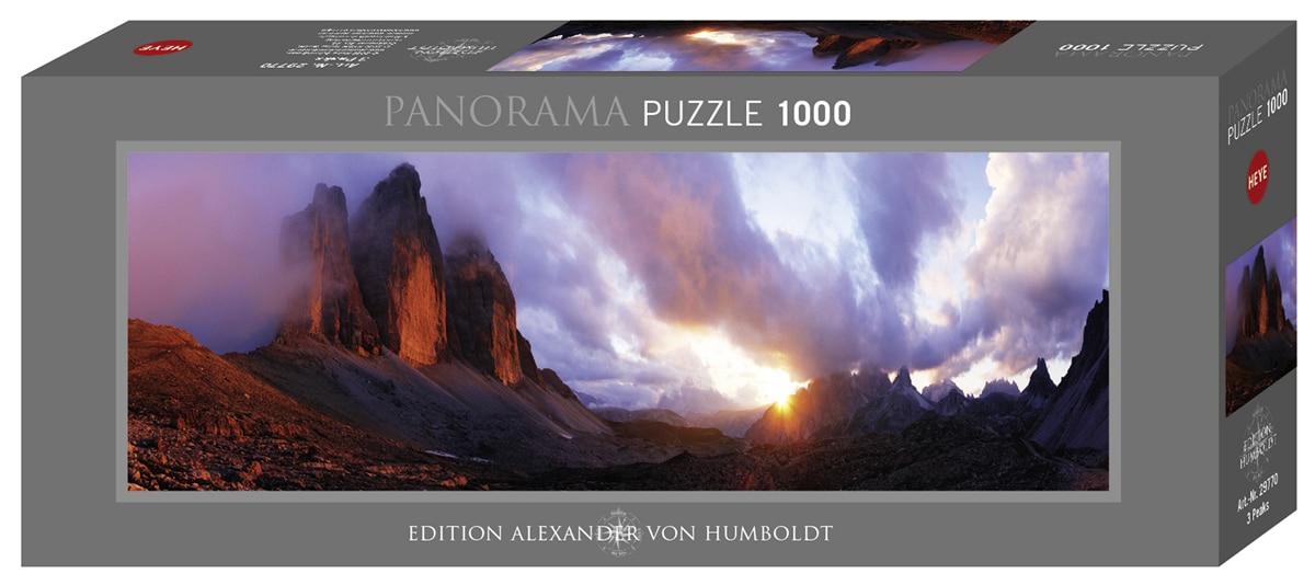 3 Peaks - 1000pc Panoramic Jigsaw Puzzle By Heye  			  					NEW - image 1
