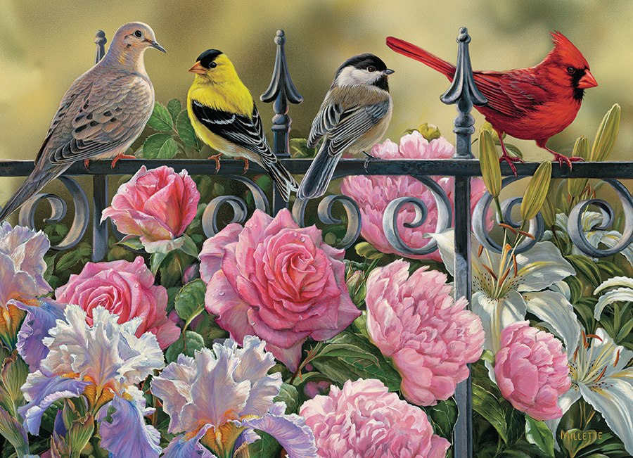Birds on a Fence - 1000pc Jigsaw Puzzle by Cobble Hill
