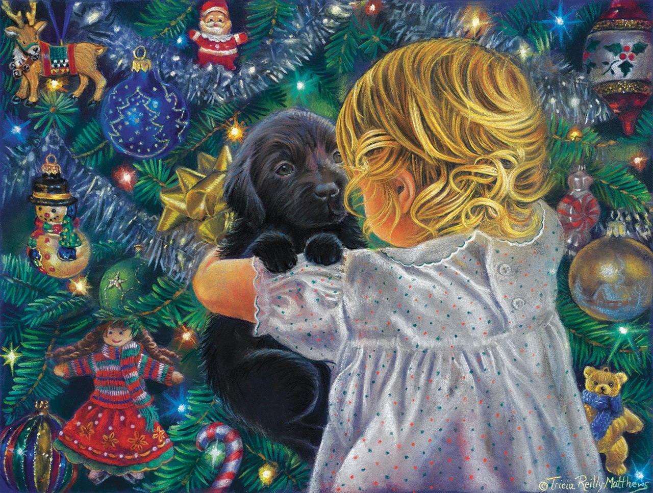A Christmas Puppy - 300pc Jigsaw Puzzle By Sunsout  			  					NEW