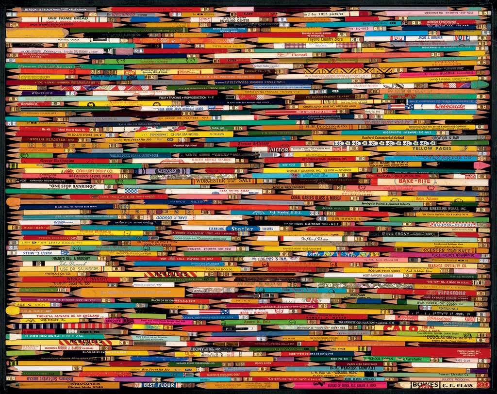 Pencil Collage - 1000pc Hard Jigsaw Puzzle by White Mountain