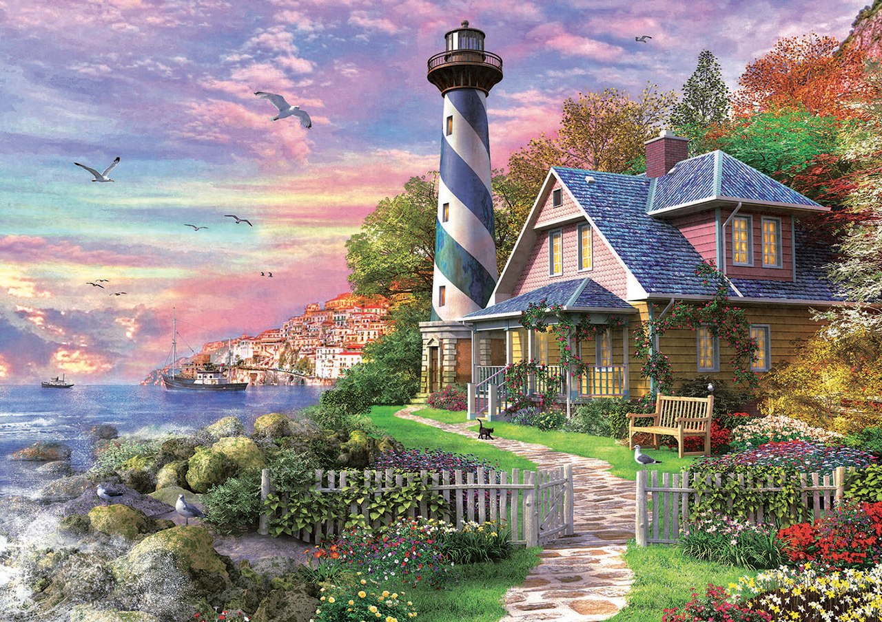 Lighthouse at Rock Bay - 1000pc Jigsaw Puzzle by Educa  			  					NEW