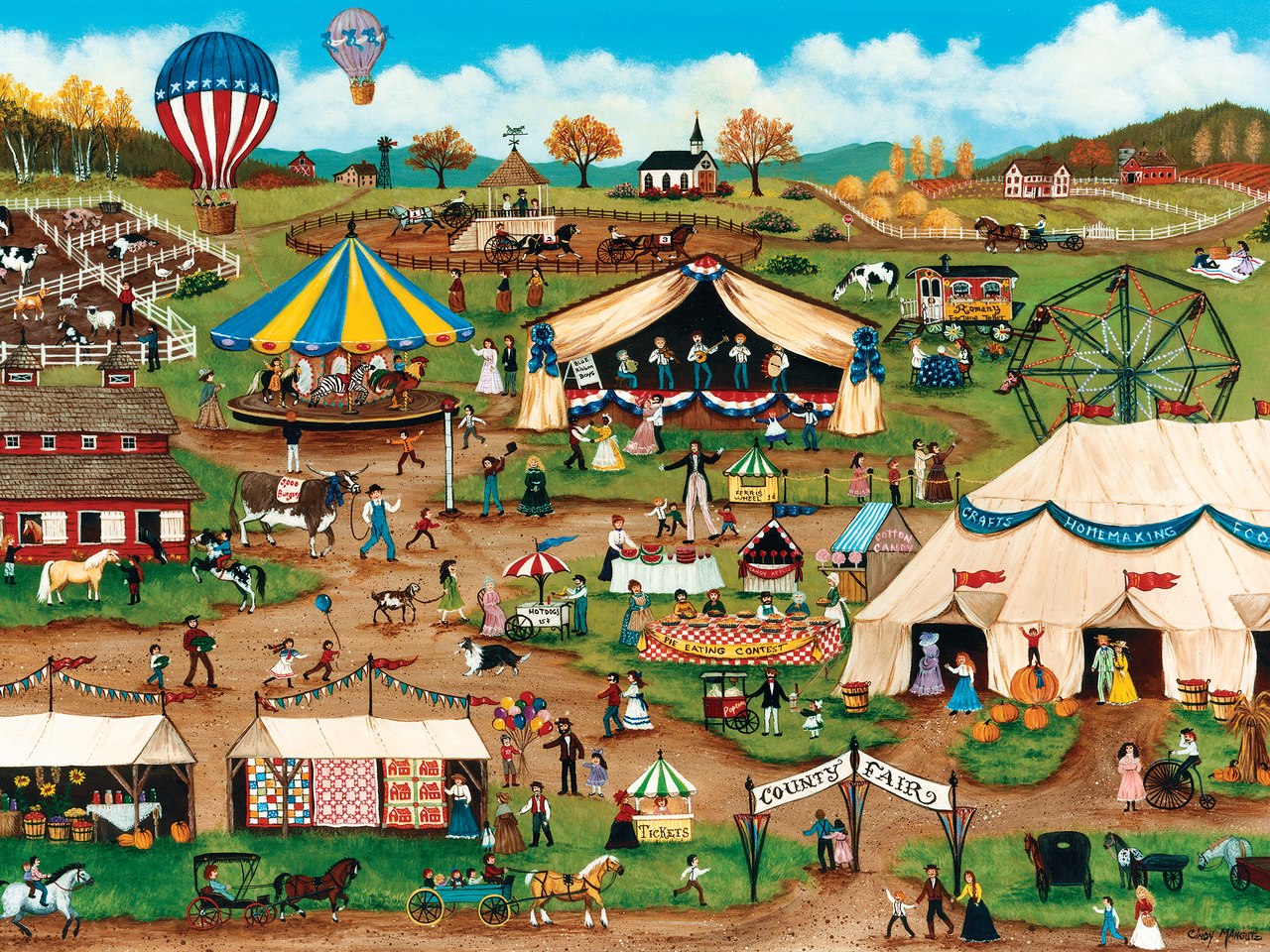 Country Fair - 750pc Jigsaw Puzzle by Masterpieces  			  					NEW