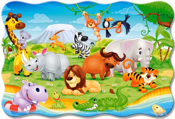 African Animals - 20pc Jigsaw Puzzle By Castorland