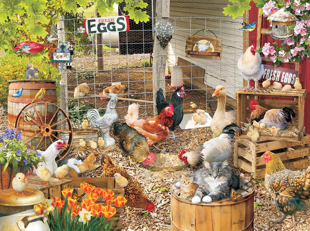 Barnyard Families - 1000pc Jigsaw Puzzle by Sunsout
