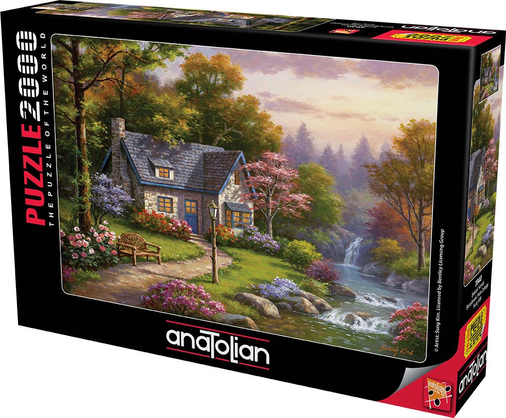 Stonybrook Falls Cottage - 2000pc Jigsaw Puzzle by Anatolian  			  					NEW - image 1