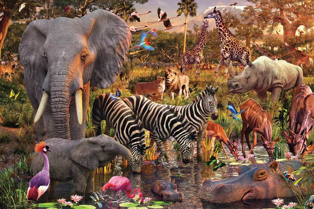 African Animals - 3000pc Jigsaw Puzzle by Ravensburger