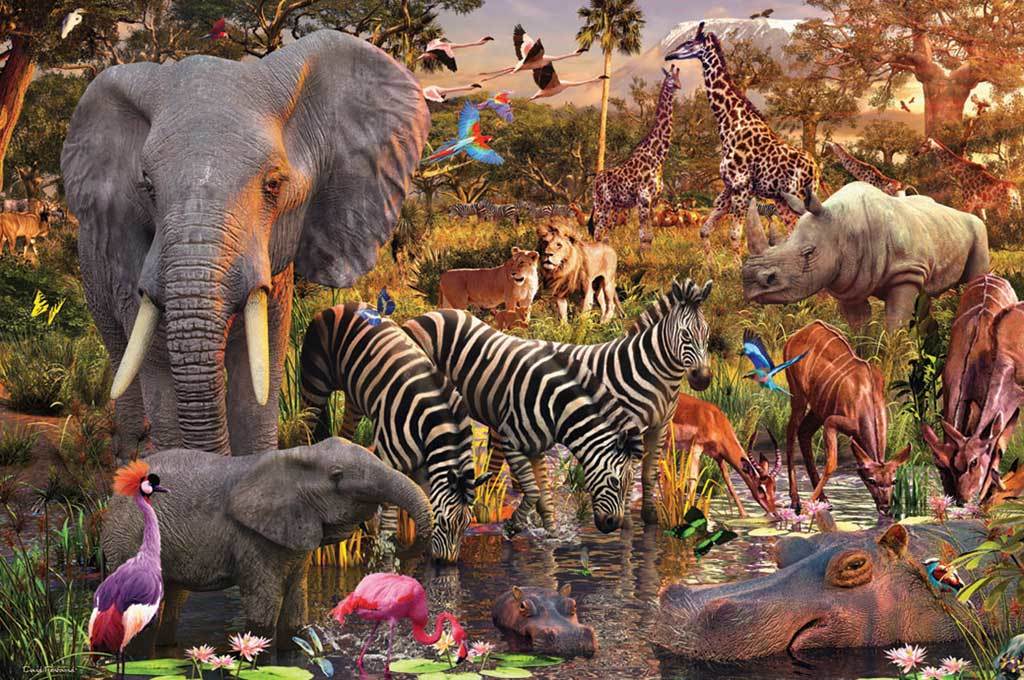 Ravensburger 3000 Piece Puzzle - Animal Stamps