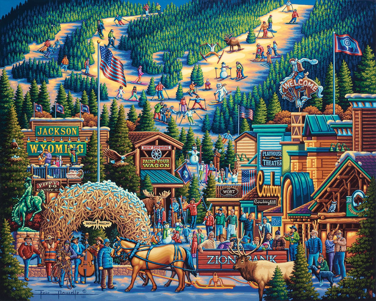 Jackson Hole - 500pc Jigsaw Puzzle by Dowdle  			  					NEW