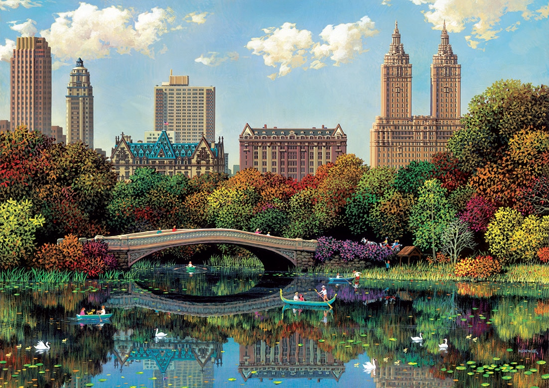 Alexander Chen: Central Park Bow Bridge - 8000pc Jigsaw Puzzle by Educa