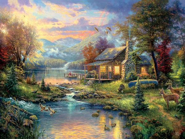 Thomas Kinkade: Nature's Paradise - 1500pc Jigsaw Puzzle by Ceaco  			  					NEW