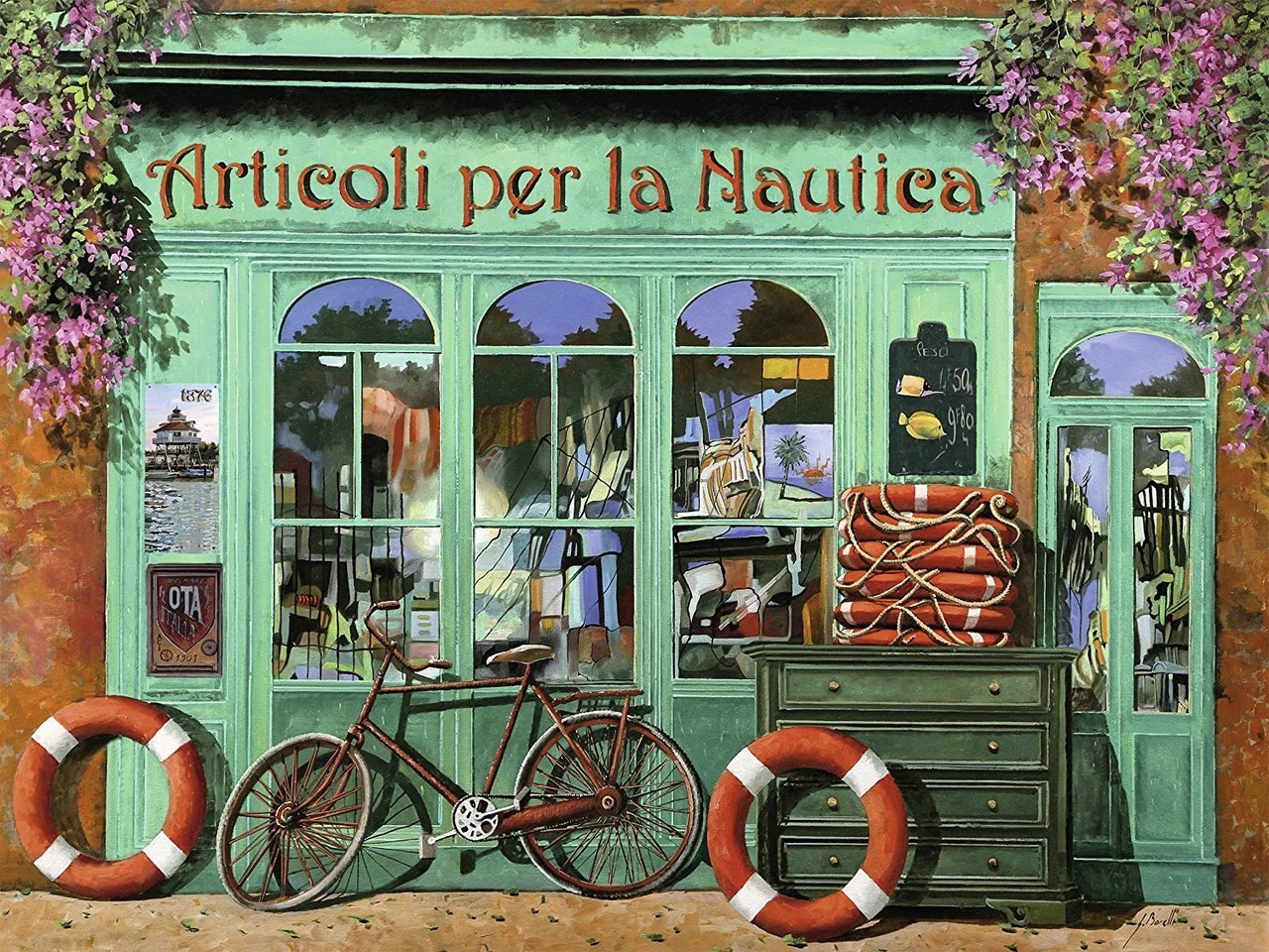 The Red Bicycle - 1500pc Jigsaw Puzzle by Ravensburger  			  					NEW