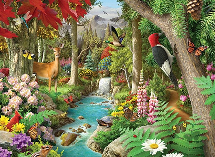 The Calming Stream - 500pc Jigsaw Puzzle by Masterpieces  			  					NEW
