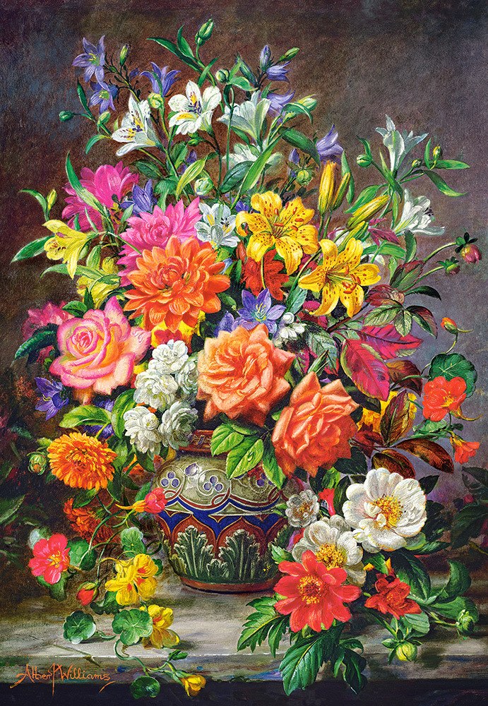 September Flowers - 1500pc Jigsaw Puzzle By Castorland  			  					NEW