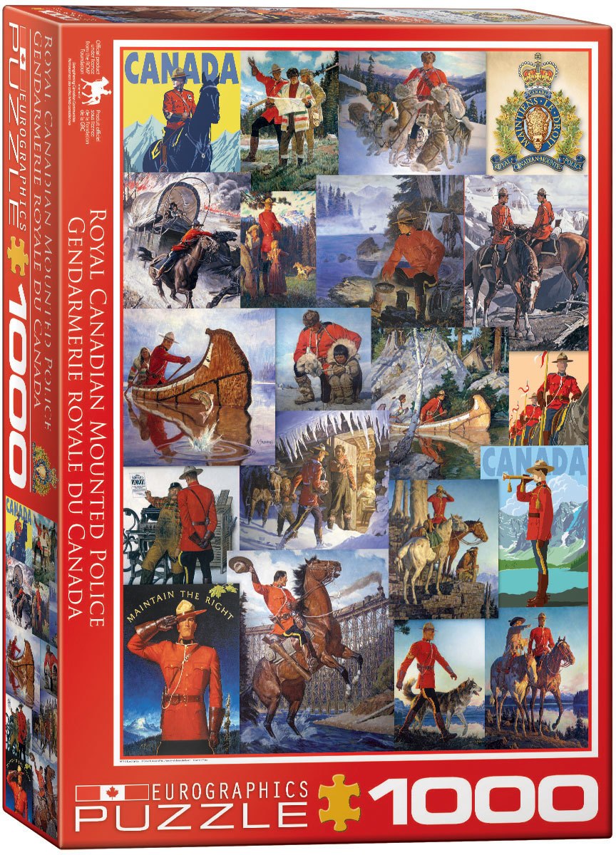 RCMP, Royal Canadian Mounted Police Vintage Art - 1000pc Jigsaw Puzzle by Eurographics