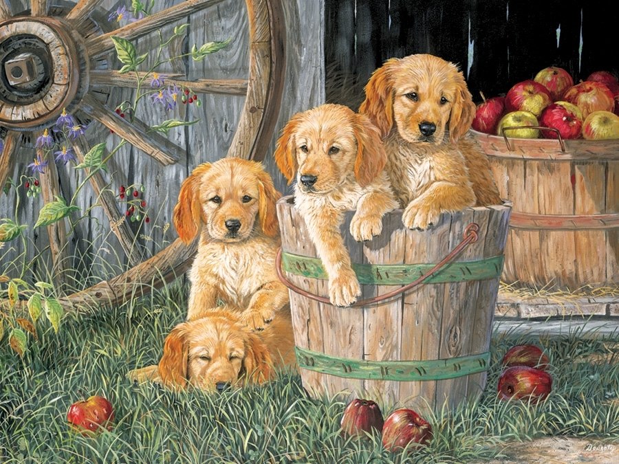Puppy Pail - 400pc Family Puzzle by Cobble Hill