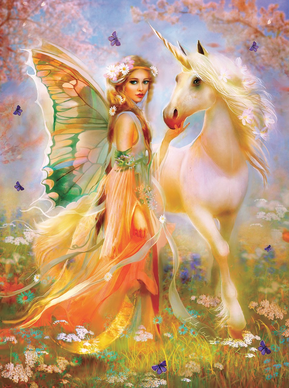 Fairy Princess and Unicorn - 1000pc Jigsaw Puzzle by Sunsout  			  					NEW