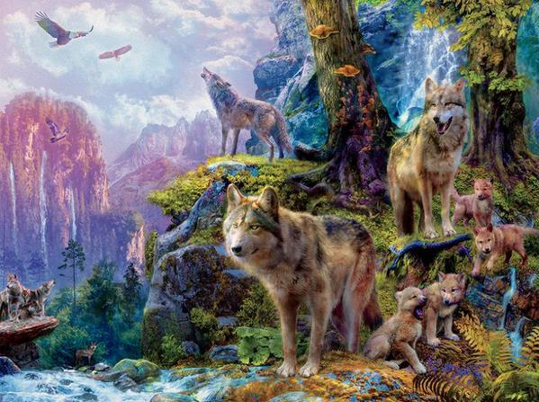 Wolves: Wolves of National Park - 1000pc Jigsaw Puzzle by Ceaco  			  					NEW