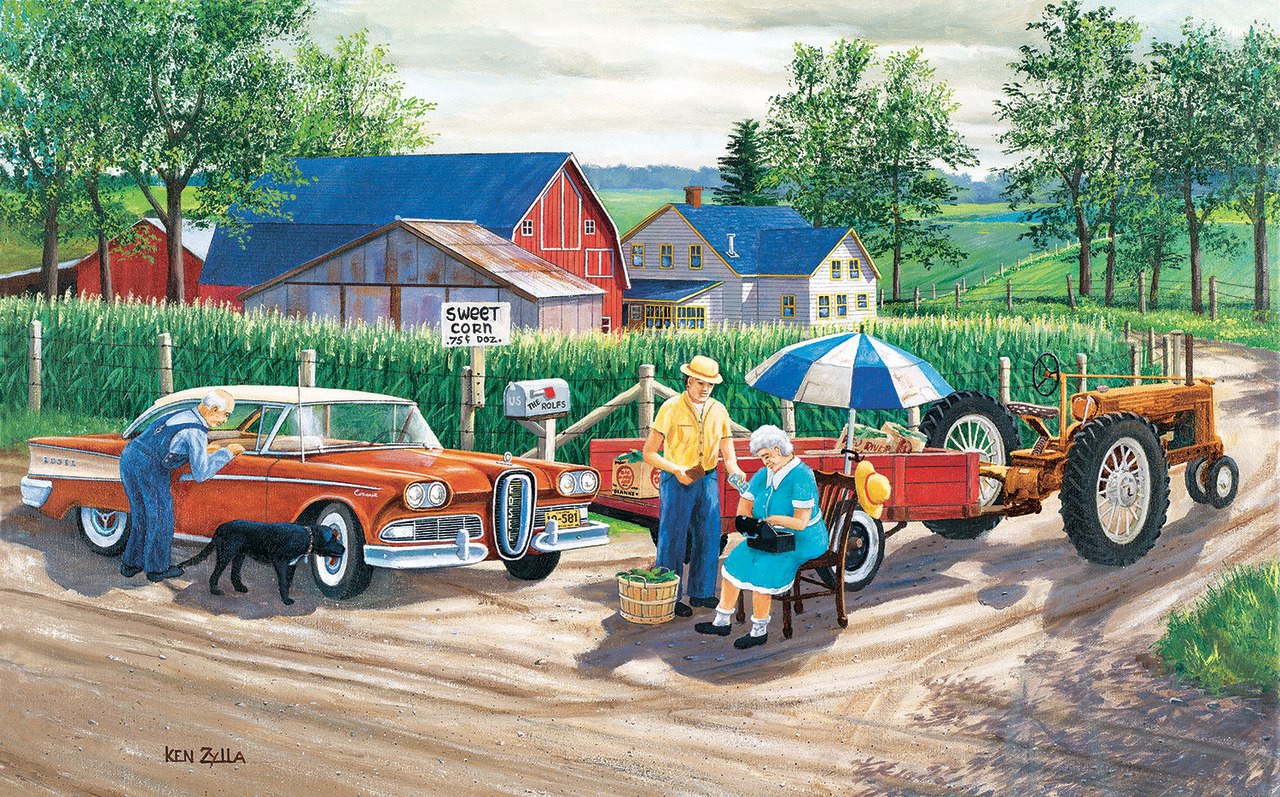 Doc's New Edsel - 300pc Jigsaw Puzzle by Sunsout  			  					NEW