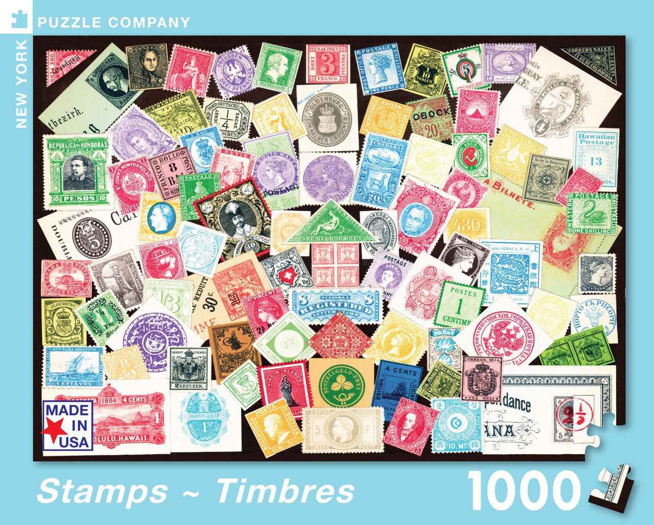 Stamps/Timbres - 1000pc Jigsaw Puzzle by New York Puzzle Company - image 1