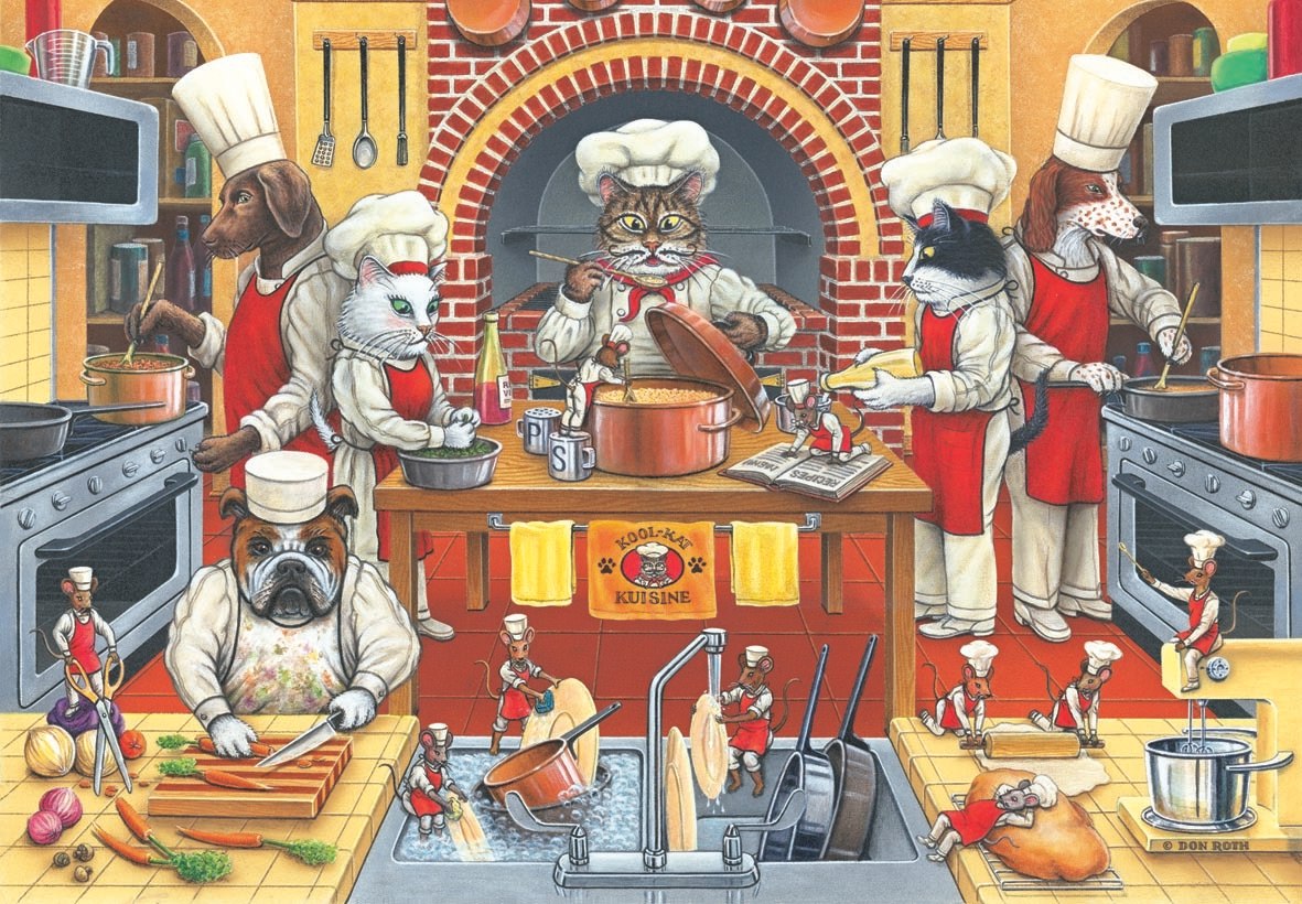 Kool Kat Kuisine - 500pc Jigsaw Puzzle by Anatolian