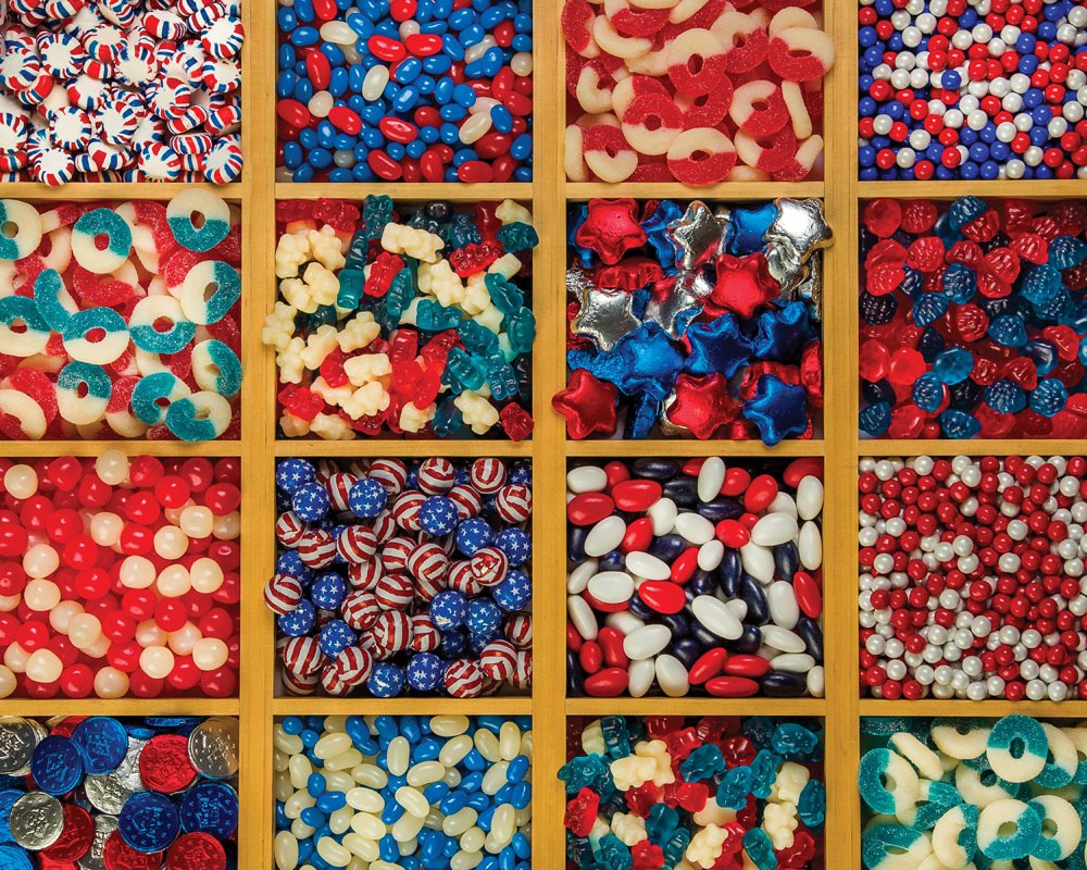 Patriotic Candy - 1000pc Jigsaw Puzzle by Vermont Christmas Company