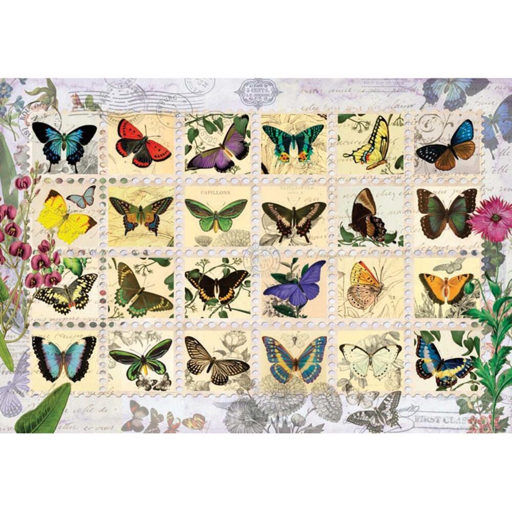 Butterfly Stamps - 500pc Jigsaw Puzzle by Anatolian