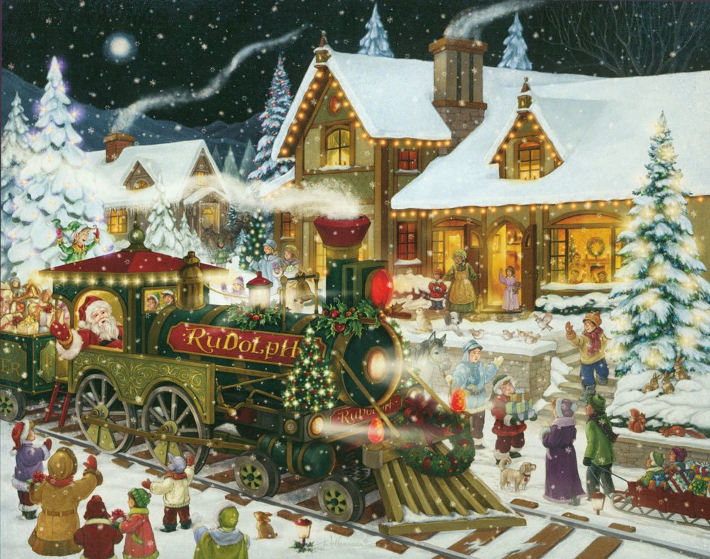 Santa's Express - 1000pc Jigsaw Puzzle By Vermont Christmas Company