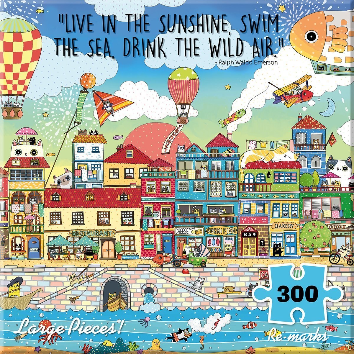 Harbor City - 300pc Large Format Jigsaw Puzzle By Re-marks  			  					NEW