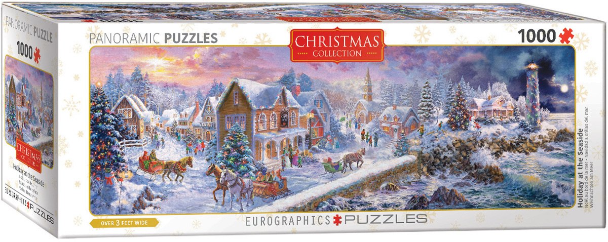 Holiday at Seaside - 1000pc Panoramic Jigsaw Puzzle by Eurographics  			  					NEW - image 1