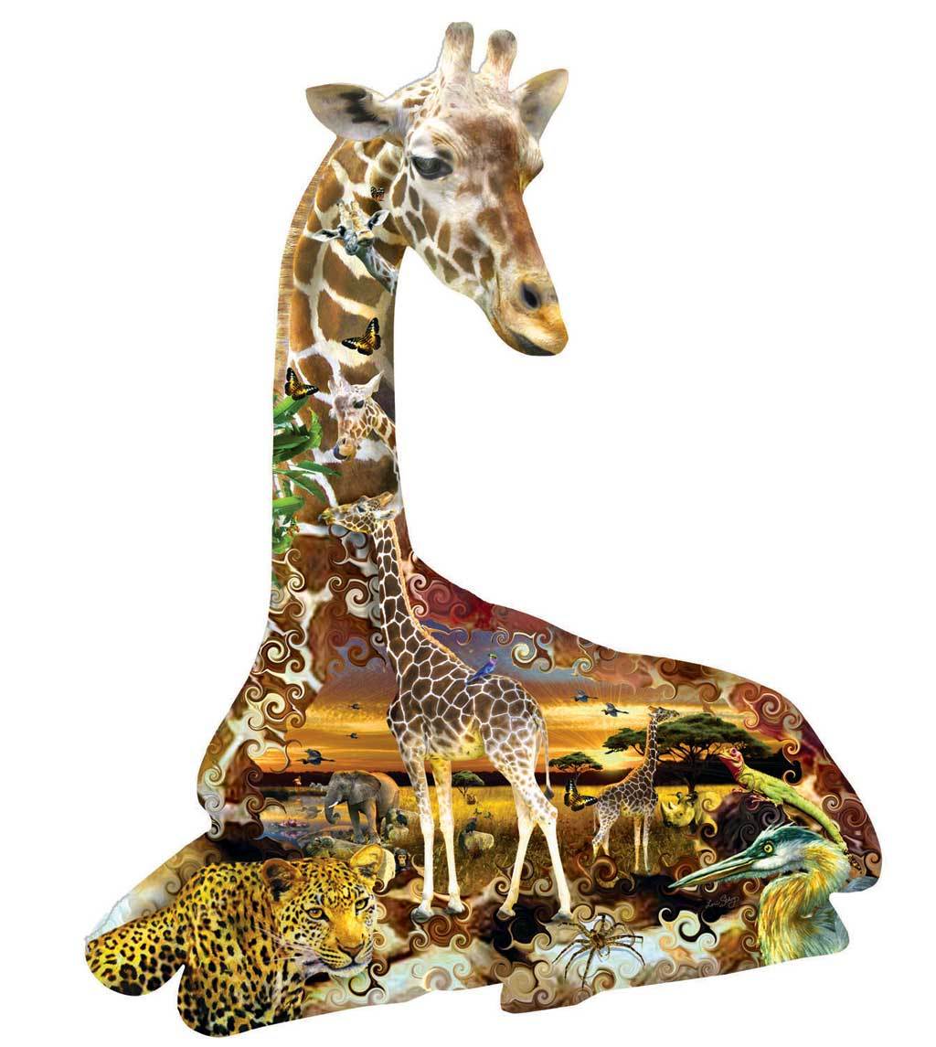 African Spots - 700pc Shaped Jigsaw Puzzle by Sunsout