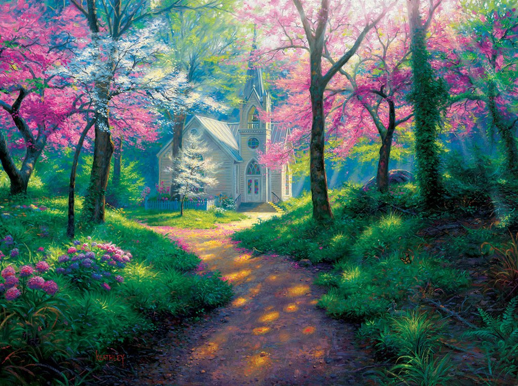 Spring Chapel - 1000pc Jigsaw Puzzle by SunsOut