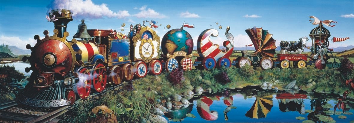 Story Train - 1000pc Jigsaw Puzzle by Anatolian