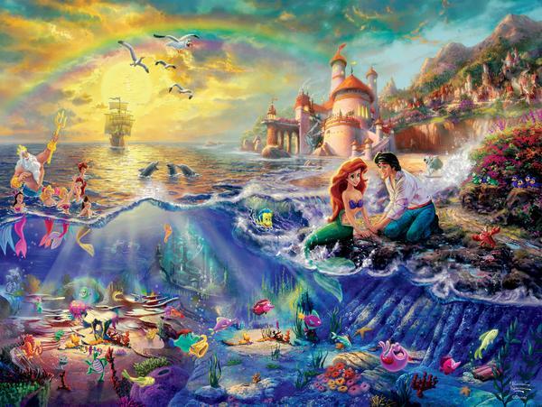 Thomas Kinkade Disney: The Little Mermaid - 1500pc Jigsaw Puzzle by Ceaco  			  					NEW