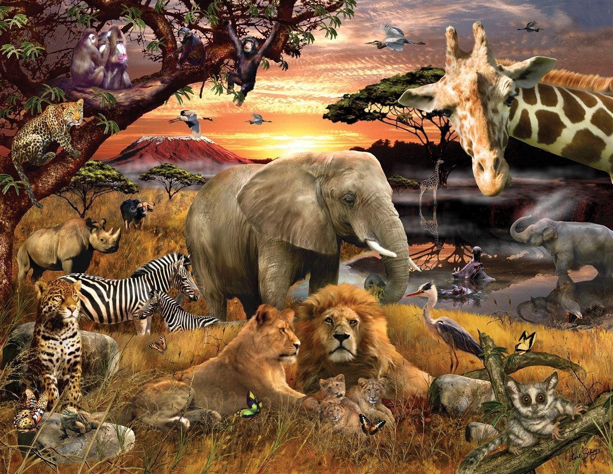 Wild Savanna - 400pc Jigsaw Puzzle by Springbok  			  					NEW