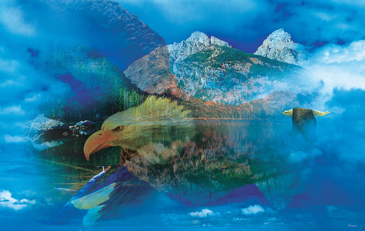 Eagle Dreamscape - 550pc Jigsaw Puzzle By Sunsout  			  					NEW