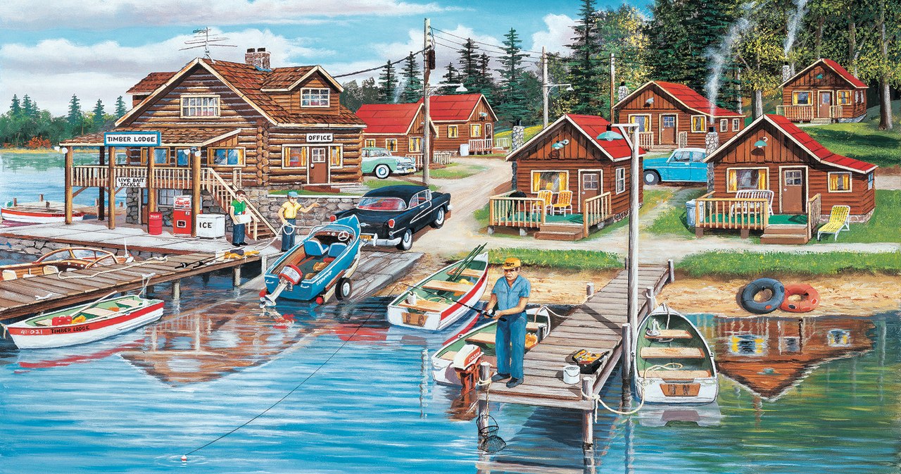 Timber Lodge - 300pc Jigsaw Puzzle by Sunsout  			  					NEW