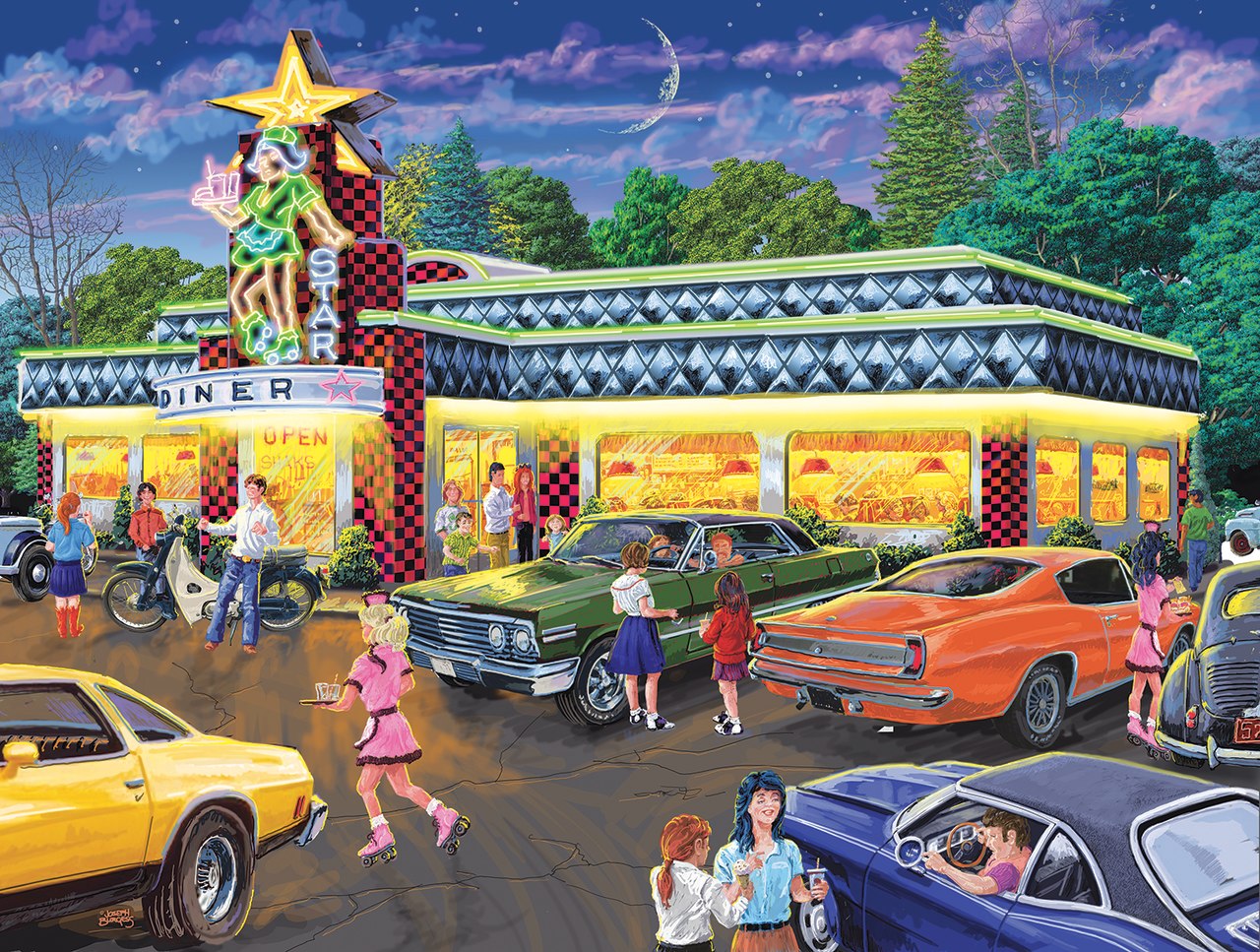 Star Diner - 500pc Jigsaw Puzzle by Sunsout  			  					NEW