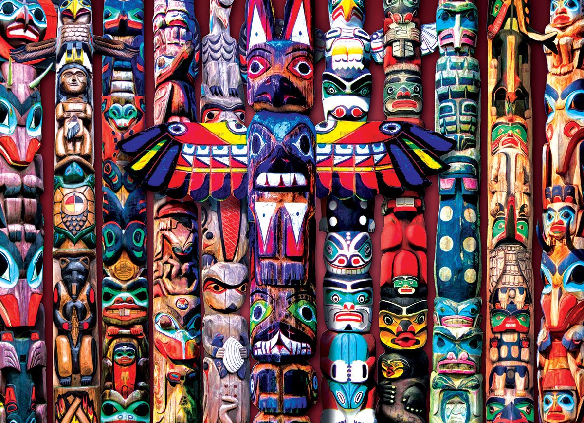 Totem Poles - 1000pc Jigsaw Puzzle by Eurographics  			  					NEW
