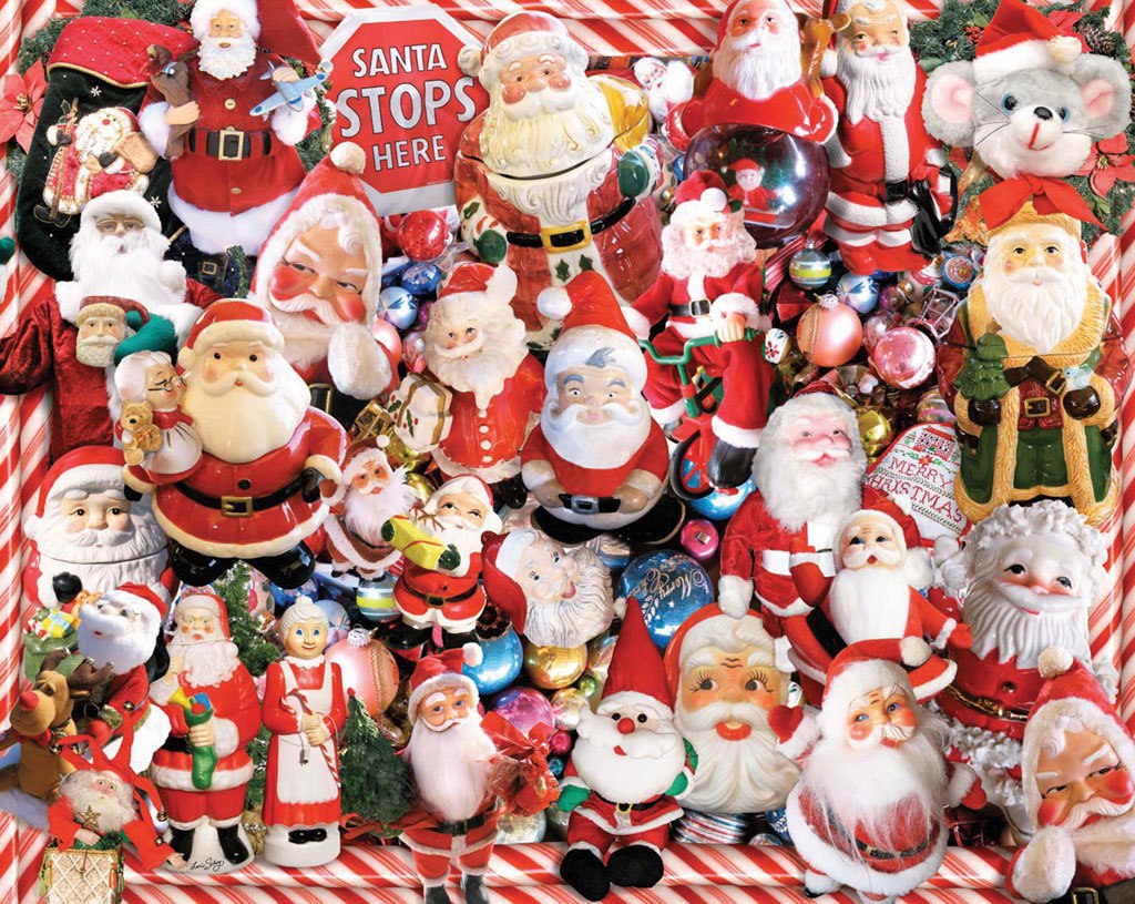 Crazy Santas - 1000pc Jigsaw Puzzle by White Mountain