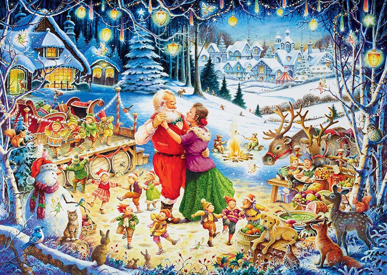 Santa's Christmas Party - 1000pc Jigsaw Puzzle By Ravensburger  			  					NEW