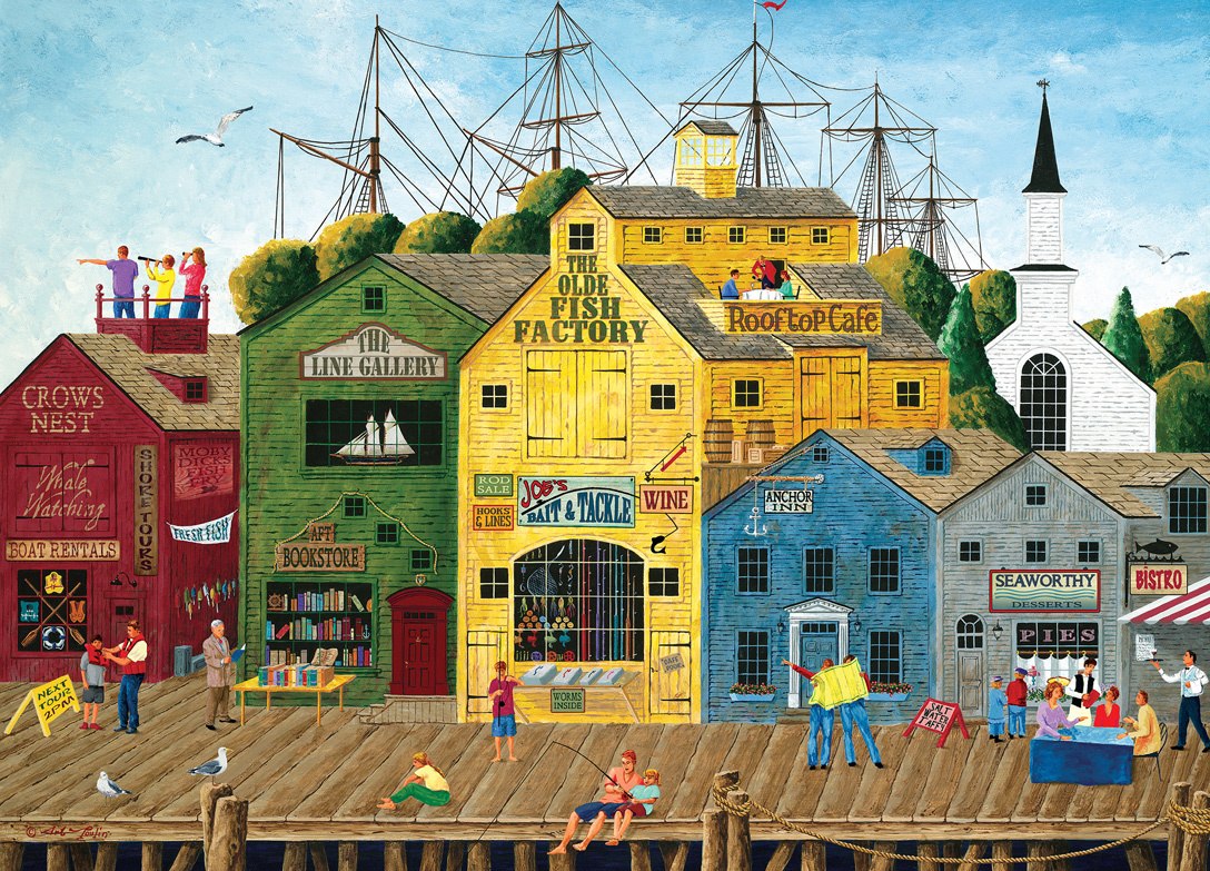 Hometown: Crow’s Nest Harbor - 1000pc Jigsaw Puzzle by Masterpieces