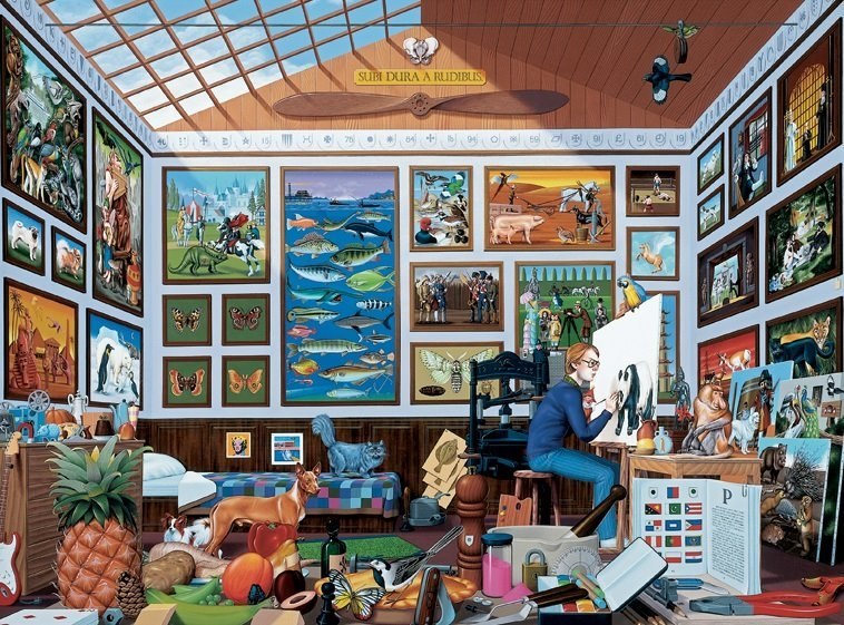 Wilks: The Ultimate Alphabet: The Letter P - 1000pc Jigsaw Puzzle by Pomegranate  			  					NEW